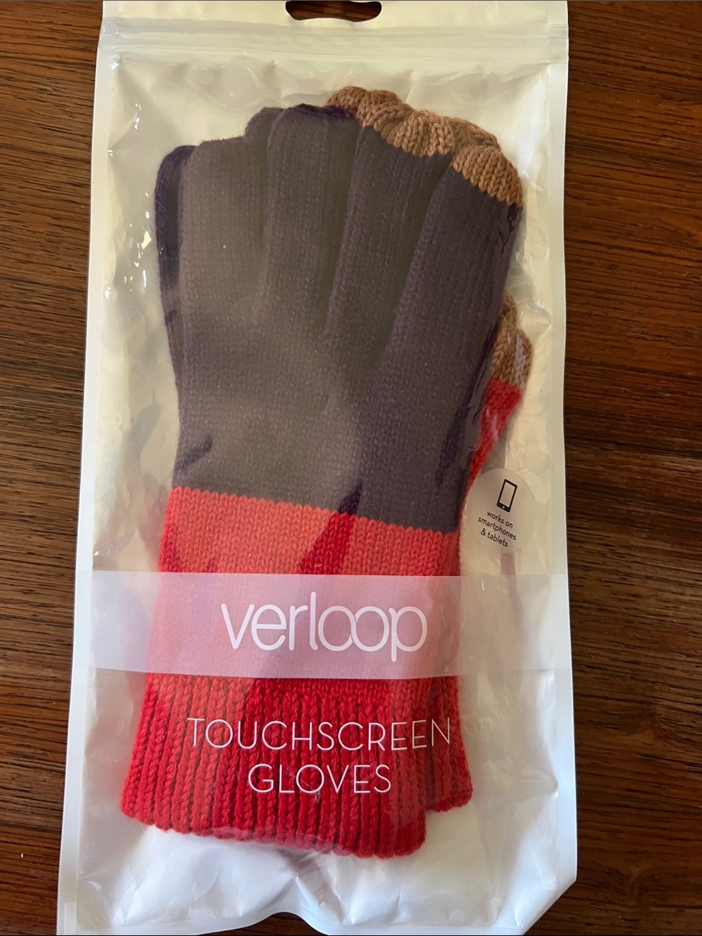 Verloop Rothko Touchscreen Gloves — Red & Purple